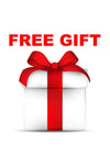 A white gift box featuring a red ribbon and bow is adorned with bold red text that reads "Surprise Free Gift" from The WJacket, all set against a white background.